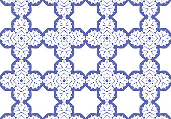 Image showing Ethnic pattern. Abstract kaleidoscope  fabric design.