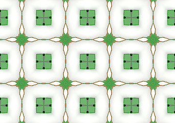 Image showing Ethnic pattern. Abstract kaleidoscope  fabric design.