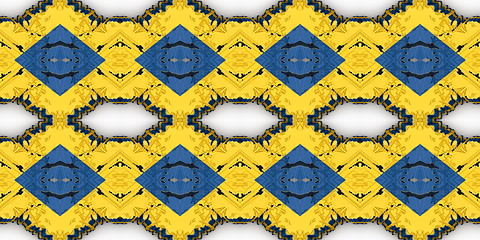 Image showing Ethnic pattern. Abstract fabric design.