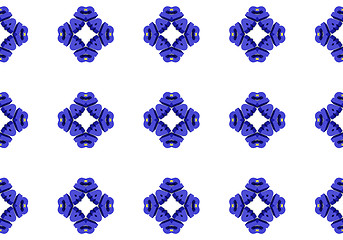 Image showing Ethnic pattern. Abstract kaleidoscope  fabric design.