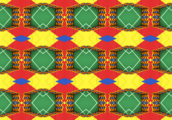 Image showing Ethnic pattern. Abstract fabric design.