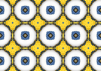 Image showing Ethnic pattern. Abstract fabric design.