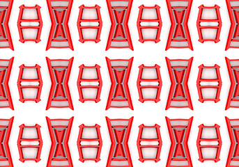 Image showing Ethnic pattern. Abstract kaleidoscope  fabric design.