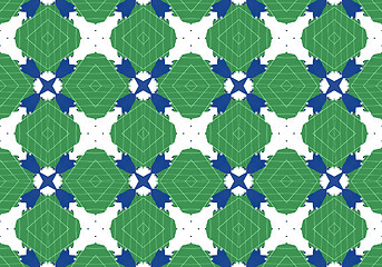 Image showing Ethnic pattern. Abstract kaleidoscope  fabric design.