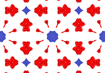 Image showing Ethnic pattern. Abstract kaleidoscope  fabric design.