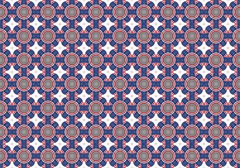 Image showing Ethnic pattern. Abstract kaleidoscope  fabric design.