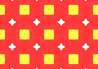 Image showing Ethnic pattern. Abstract kaleidoscope  fabric design.