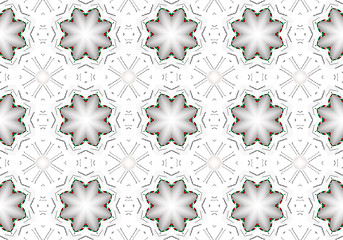 Image showing Ethnic pattern. Abstract kaleidoscope  fabric design.