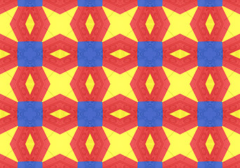 Image showing Ethnic pattern. Abstract fabric design.