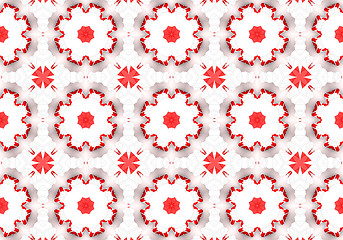 Image showing Ethnic pattern. Abstract kaleidoscope  fabric design.