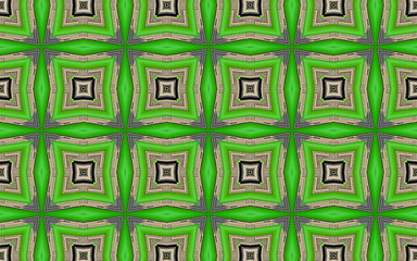 Image showing Ethnic pattern. Abstract kaleidoscope  fabric design.