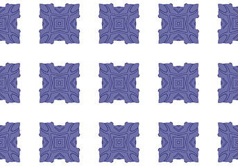 Image showing Ethnic pattern. Abstract kaleidoscope  fabric design.