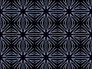 Image showing Ethnic pattern. Abstract kaleidoscope  fabric design.