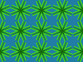 Image showing Ethnic pattern. Abstract kaleidoscope  fabric design.