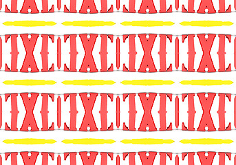 Image showing Ethnic pattern. Abstract kaleidoscope  fabric design.