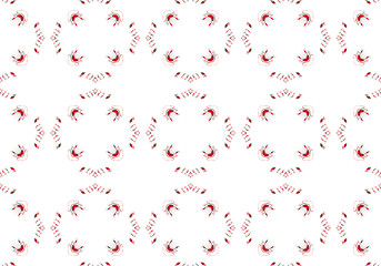 Image showing Ethnic pattern. Abstract kaleidoscope  fabric design.