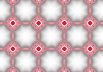 Image showing Ethnic pattern. Abstract kaleidoscope  fabric design.