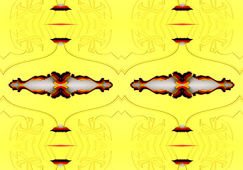 Image showing Ethnic pattern. Abstract fabric design.