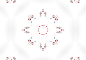 Image showing Ethnic pattern. Abstract kaleidoscope  fabric design.