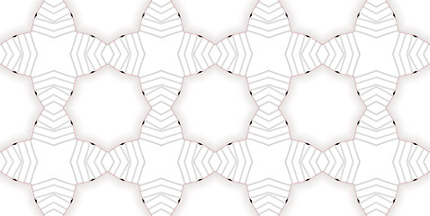 Image showing Ethnic pattern. Abstract kaleidoscope  fabric design.