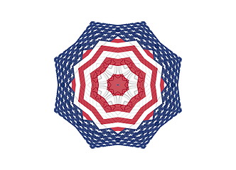 Image showing Ethnic pattern. Abstract kaleidoscope  fabric design.