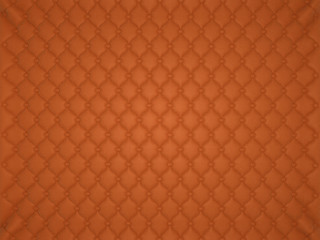 Image showing Orange leather pattern with buttons and bumps