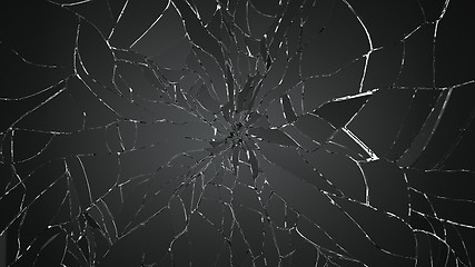 Image showing Broken or Shattered glass on white