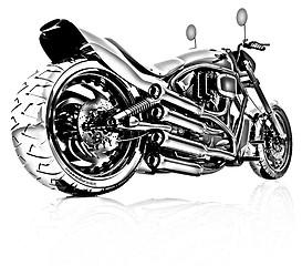 Image showing abstract racing motorcycle concept