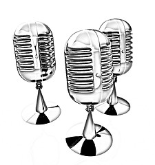 Image showing 3d rendering of a microphones