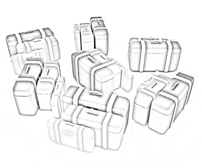 Image showing travel bags on white 