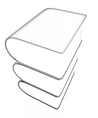 Image showing Glossy Books Icon isolated on a white background