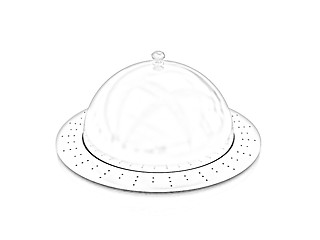 Image showing Restaurant cloche isolated on white background 