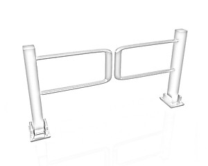 Image showing Three-dimensional image of the turnstile