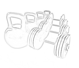 Image showing Colorful weights and dumbbells 