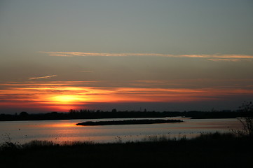 Image showing autumn sunset