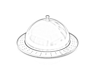 Image showing Restaurant cloche isolated on white background 