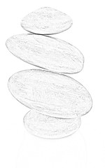 Image showing Glossy spa stones. 3d icon 