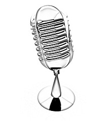 Image showing 3d rendering of a microphone