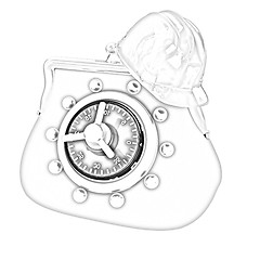 Image showing hard hat on purse safe