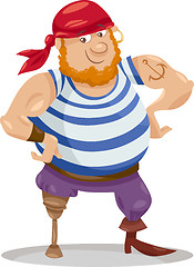 Image showing funny pirate cartoon illustration