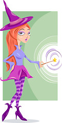Image showing witch or fairy fantasy cartoon illustration