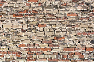 Image showing Old Brick and Mortar Wall