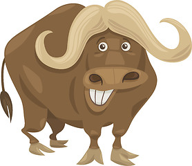 Image showing african buffalo cartoon illustration