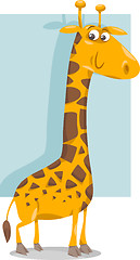 Image showing cute giraffe cartoon illustration