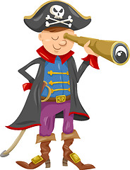 Image showing funny pirate cartoon illustration