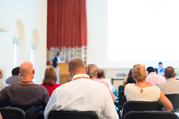 Image showing Speaker at Business Conference and Presentation.