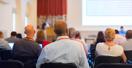 Image showing Speaker at Business Conference and Presentation.