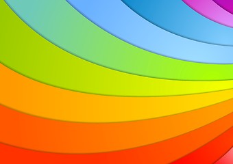 Image showing Rainbow waves background