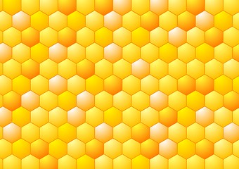 Image showing Abstract honeycombs illustration. Tech geometric design