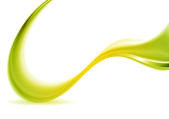 Image showing Abstract green and yellow futuristic wave